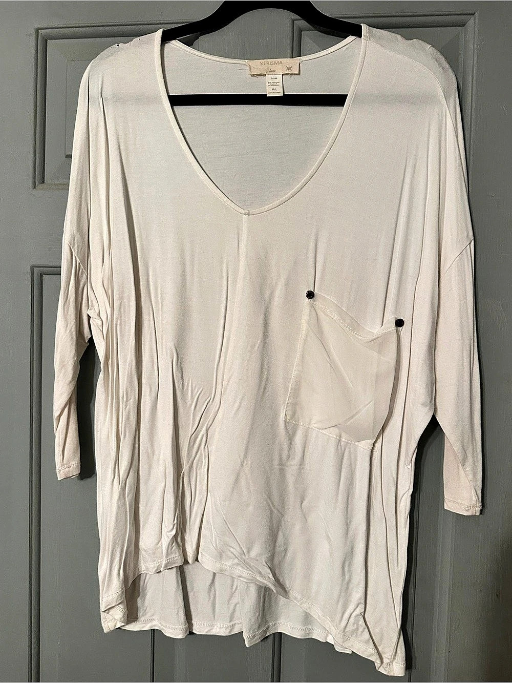 Kerisma T1048 V-Neck Tunic in White Size Medium